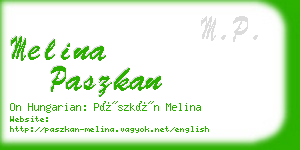melina paszkan business card